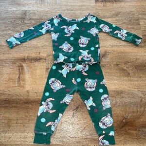 Disney Stitch Green Pajama Top